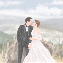 將圖片載入圖庫檢視器 【電子檔】客製人像似顏繪-雙人(下單前請先查詢報價)