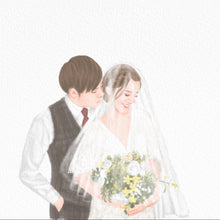 將圖片載入圖庫檢視器 【電子檔】客製人像似顏繪-雙人(下單前請先查詢報價)